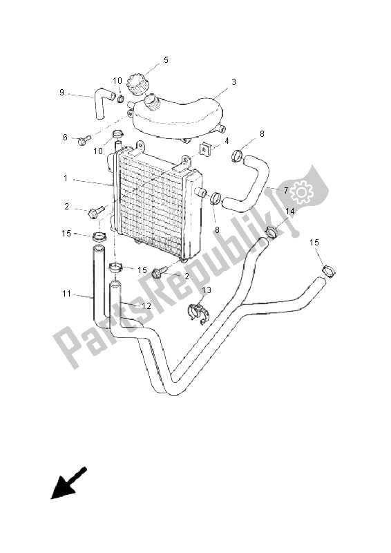 Tutte le parti per il Tubo Del Radiatore del Yamaha YQ 50L Aerox Replica 2005