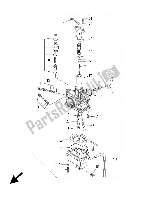 All parts for the Carburetor of the Yamaha TT R 90 M 2000