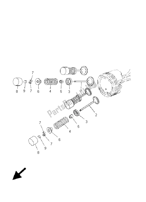 Wszystkie części do Zawór Yamaha YP 400 Majesty 2008