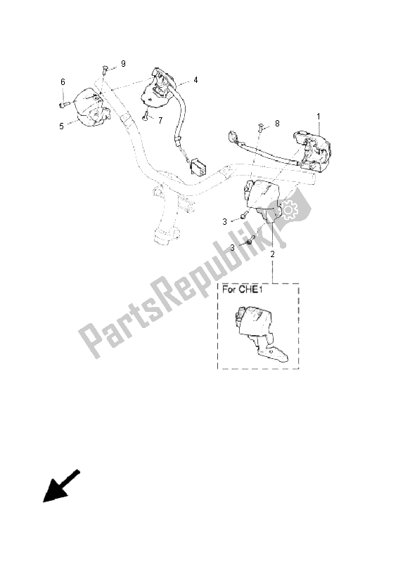 Todas las partes para Interruptor De Palanca Y Palanca de Yamaha YQ 50L Aerox Replica 2005