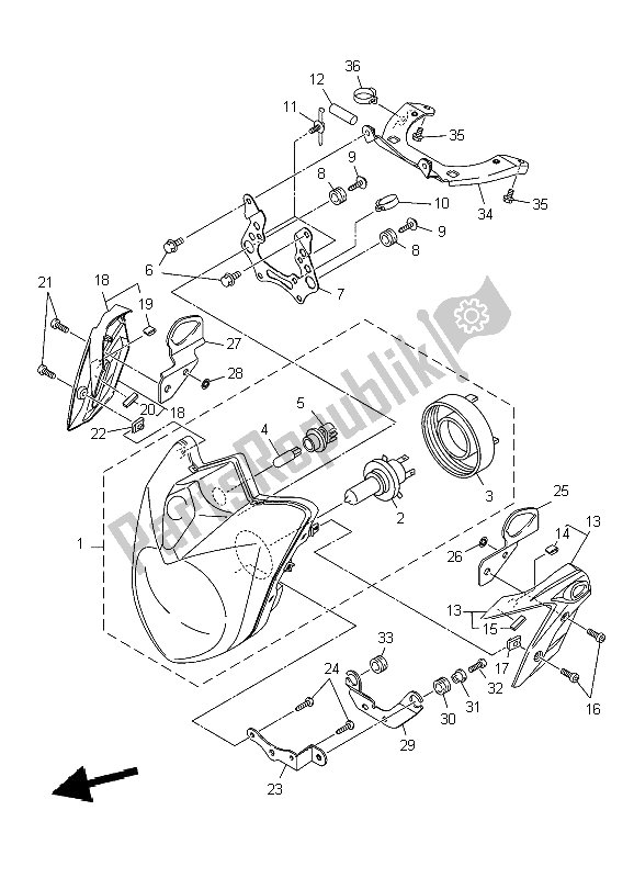 Toutes les pièces pour le Phare du Yamaha XJ6N 600 2009