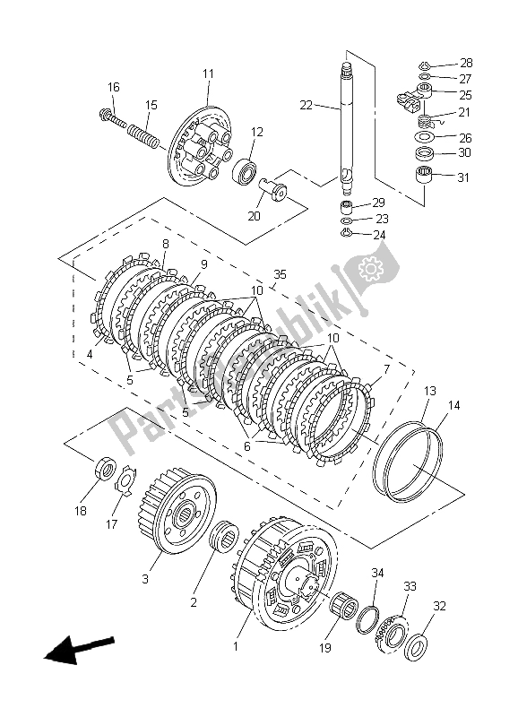 Todas las partes para Embrague de Yamaha FZS 1000 S Fazer 2004