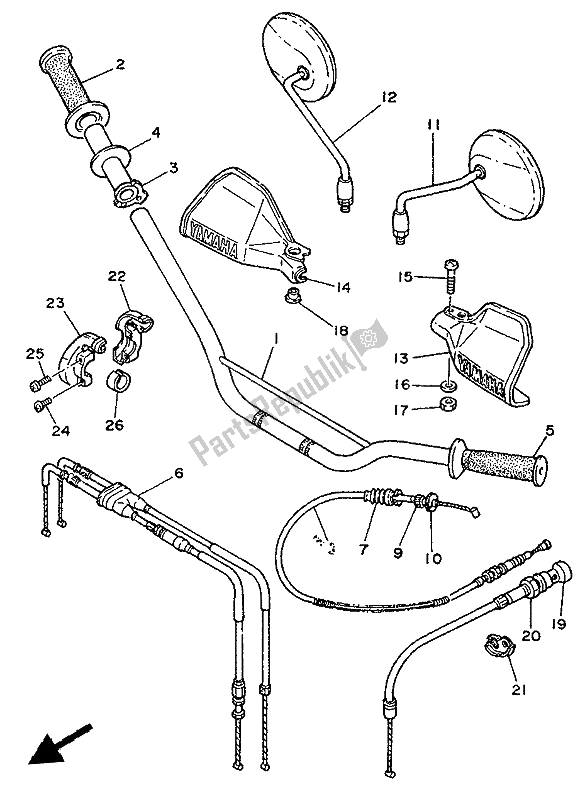 Toutes les pièces pour le Poignée Et Câble De Direction du Yamaha XTZ 750 Supertenere 1993