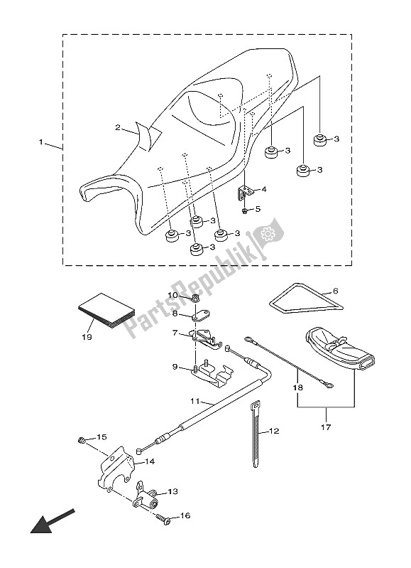 Wszystkie części do Siedzenie Yamaha XJ6 NA 600 2016
