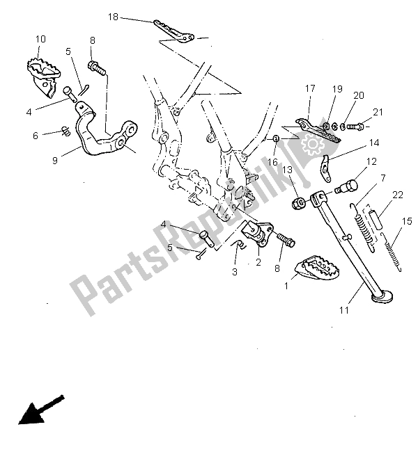 Toutes les pièces pour le Support Et Repose-pieds du Yamaha TT 600R 1997