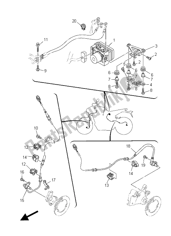 Wszystkie części do Elektryczny 3 Yamaha MT 09A 900 2015