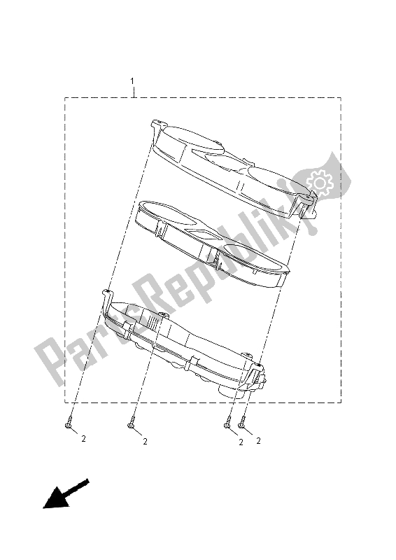 All parts for the Meter of the Yamaha YP 250 RA 2015