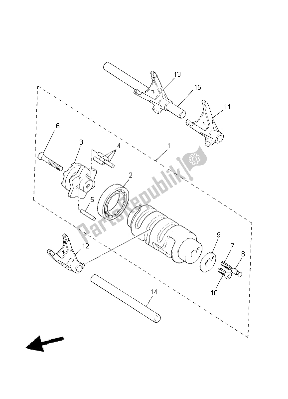 All parts for the Shift Cam & Fork of the Yamaha XVS 650A Dragstar Classic 2004