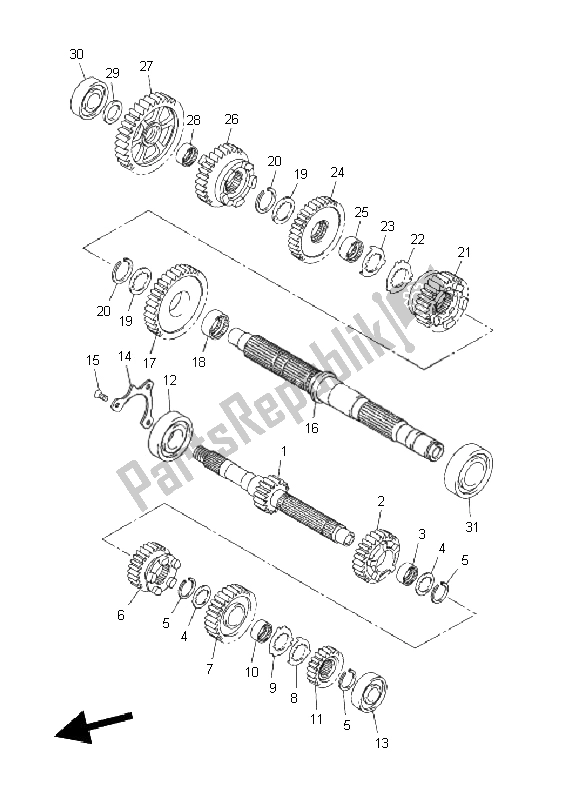 Alle onderdelen voor de Overdragen van de Yamaha VMX 17 1700 2011