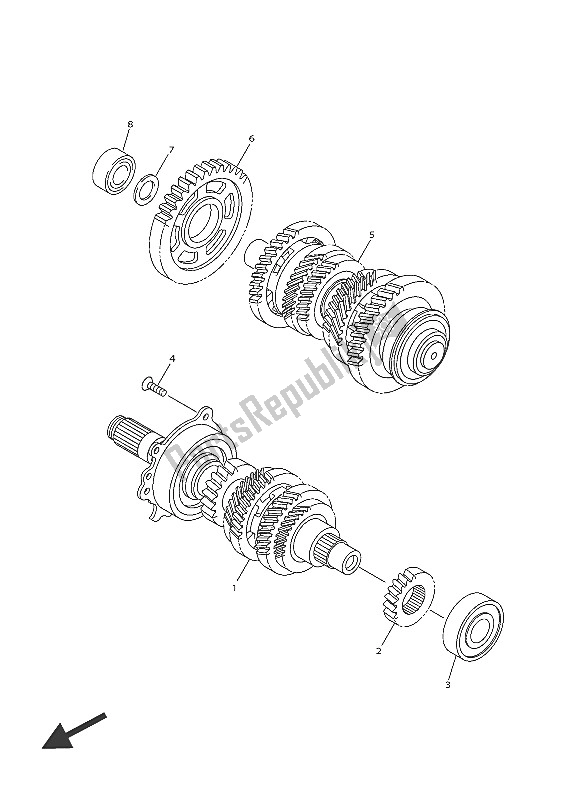 Wszystkie części do Przenoszenie Yamaha FJR 1300A 2016