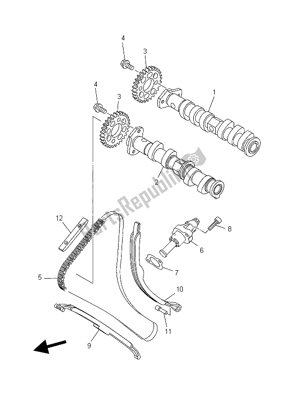 Todas las partes para árbol De Levas Y Cadena de Yamaha TDM 900A 2006