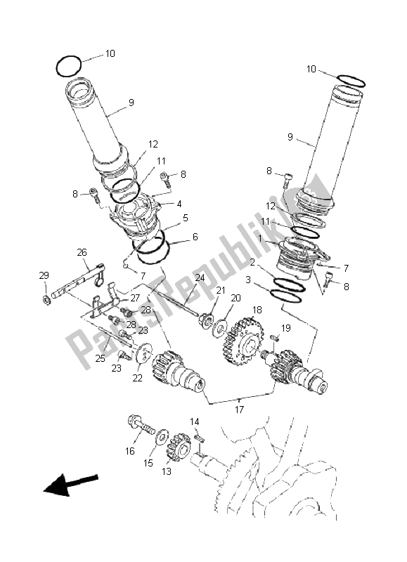 All parts for the Camshaft & Chain of the Yamaha MT 01 5 YU3 1670 2006