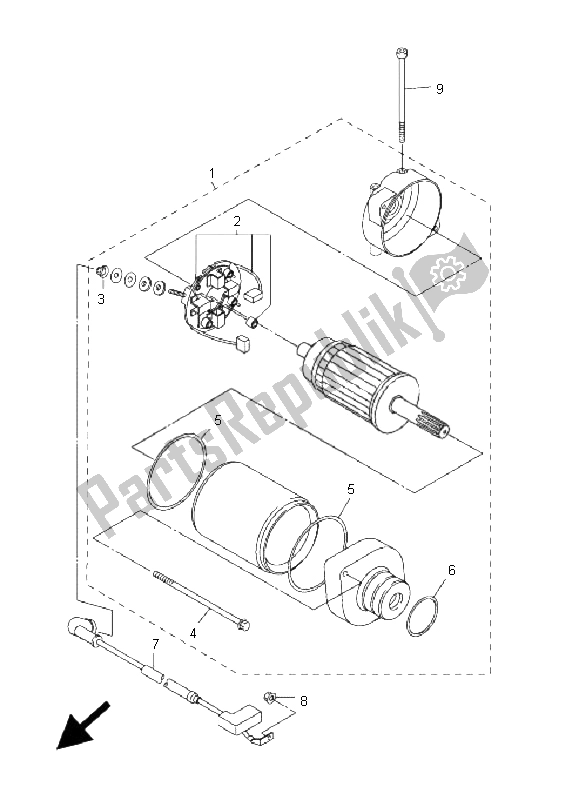 Toutes les pièces pour le Demarreur du Yamaha FZ1 S Fazer 1000 2008