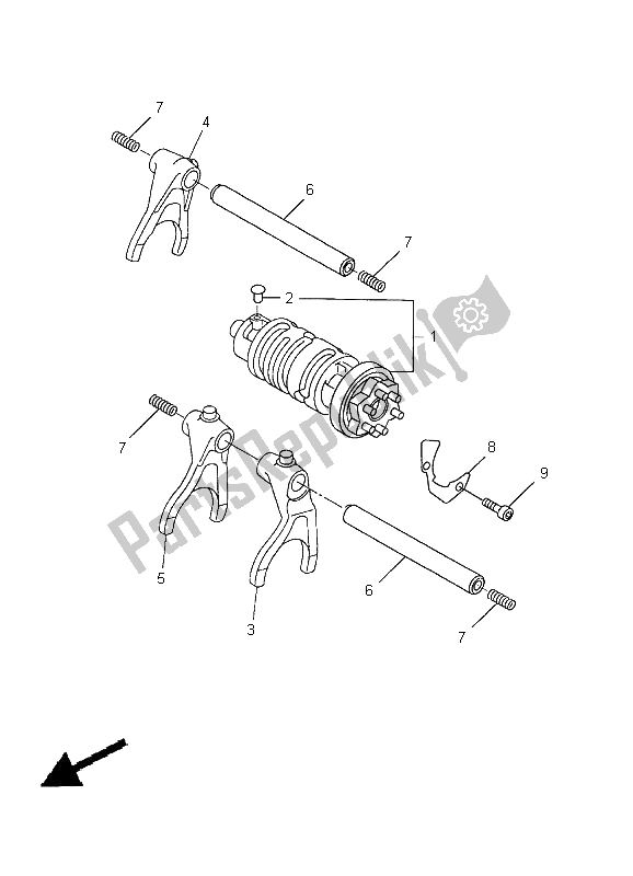 Toutes les pièces pour le Came Et Fourchette De Changement De Vitesse du Yamaha YZF R6 600 2000