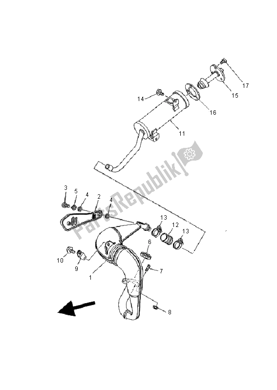 Toutes les pièces pour le échappement du Yamaha YFS 200 Blaster 2000