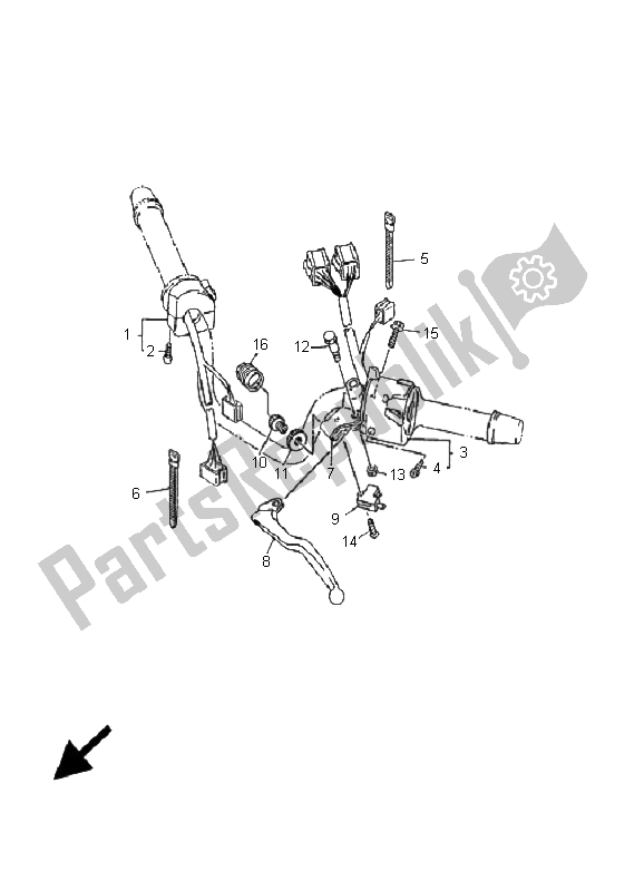 Tutte le parti per il Impugnatura Interruttore E Leva del Yamaha XJ 600S Diversion 2001