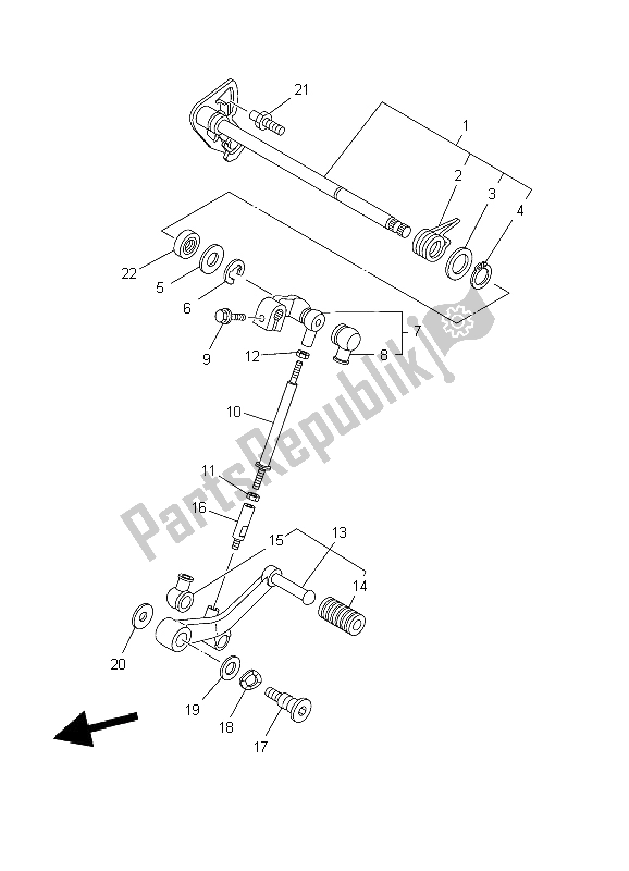 Todas las partes para Eje De Cambio de Yamaha TDM 900 2009