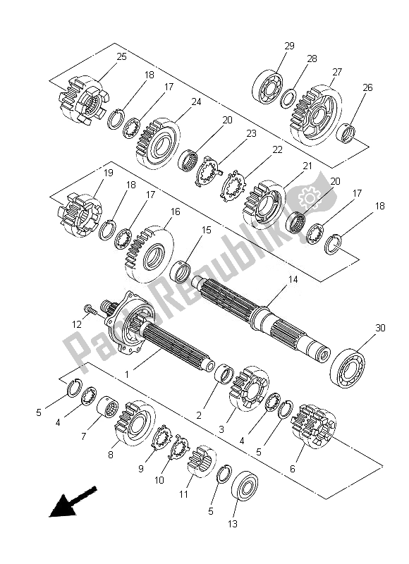 Todas las partes para Transmisión de Yamaha XT 1200 ZE 2014