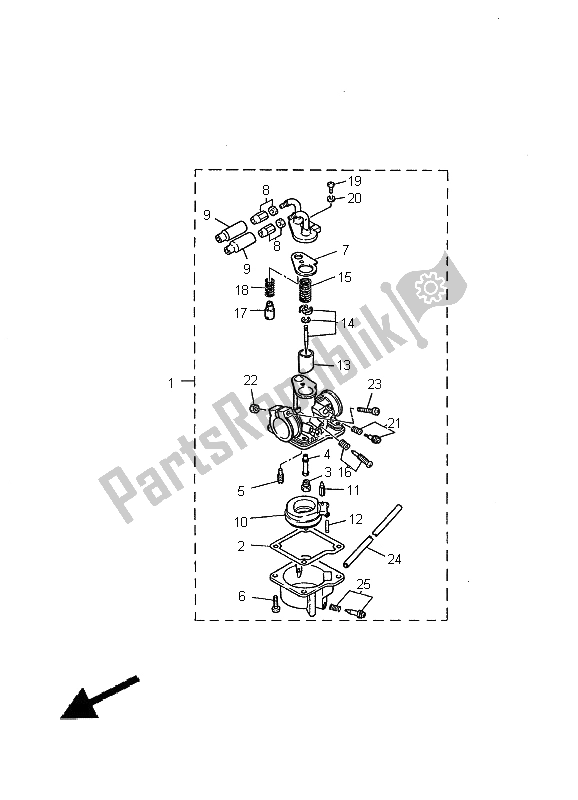 All parts for the Carburetor of the Yamaha PW 50 2000