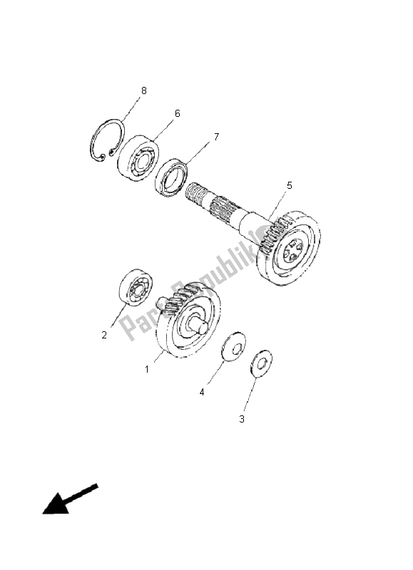 All parts for the Transmission of the Yamaha C 50R AC JOG 2011