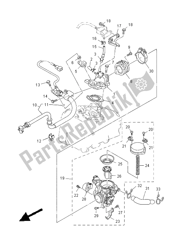 Toutes les pièces pour le Admission du Yamaha YP 400R 2014