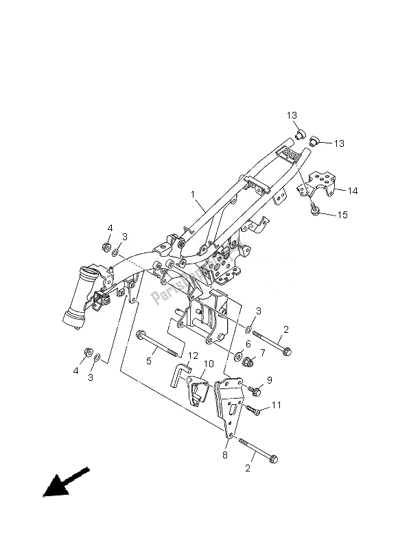 Todas las partes para Marco de Yamaha TT R 50E 2013