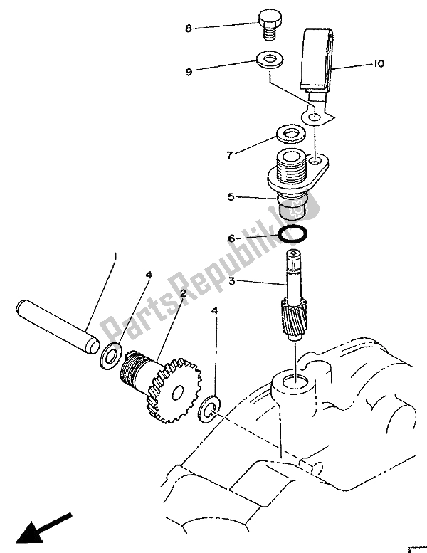 Todas as partes de Engrenagem Do Tacômetro do Yamaha TDR 125 1994