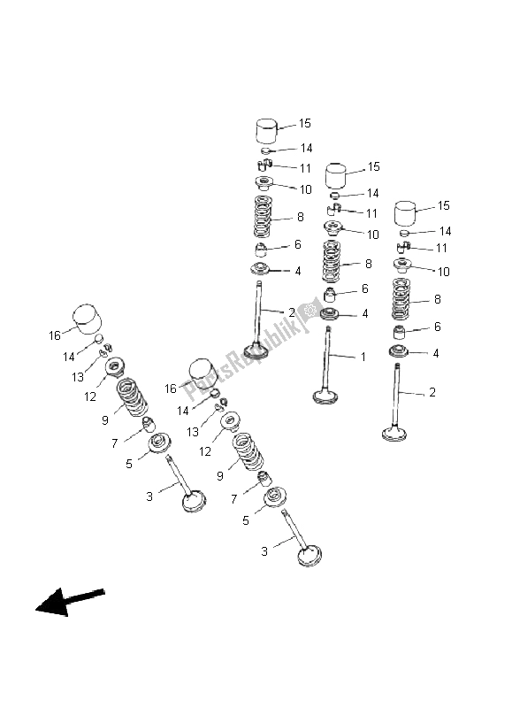 Todas las partes para Válvula de Yamaha YZ 250F 2011