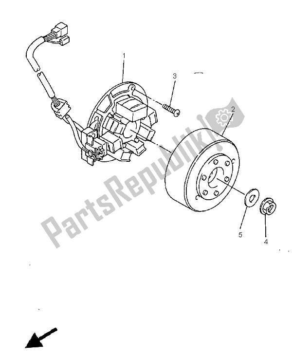 Wszystkie części do Generator Yamaha WR 400F 1998