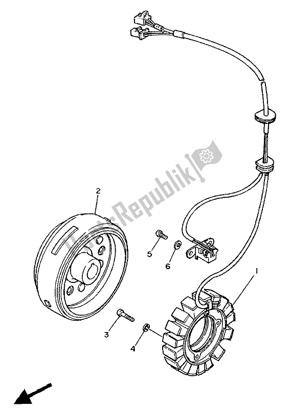 Toutes les pièces pour le Générateur du Yamaha TDM 850 1994