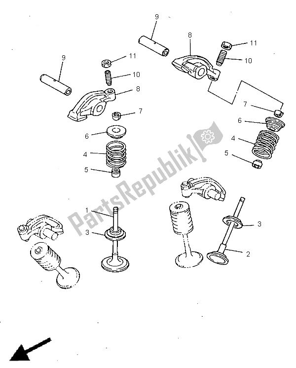 All parts for the Valve of the Yamaha XVS 650A Dragstar Classic 1998