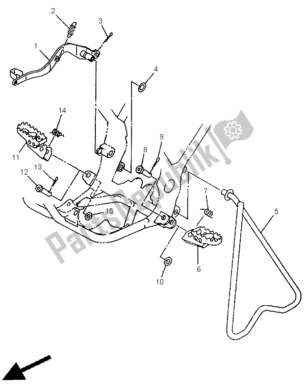 Toutes les pièces pour le Support Et Repose-pieds du Yamaha YZ 80 LC 1999