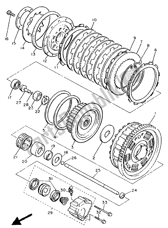 Wszystkie części do Sprz? G? O Yamaha FJ 1200 1991