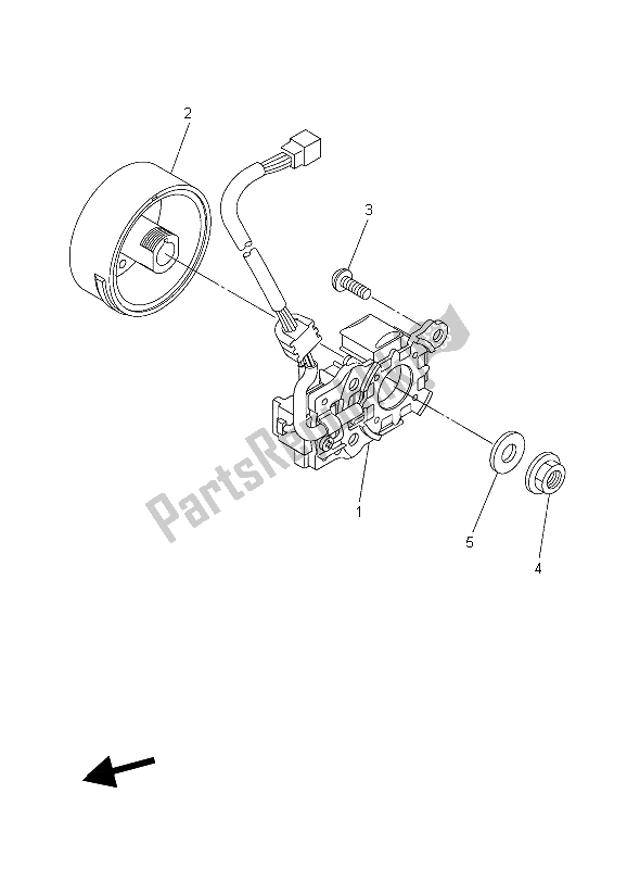 Todas as partes de Gerador do Yamaha YZ 450F 2006