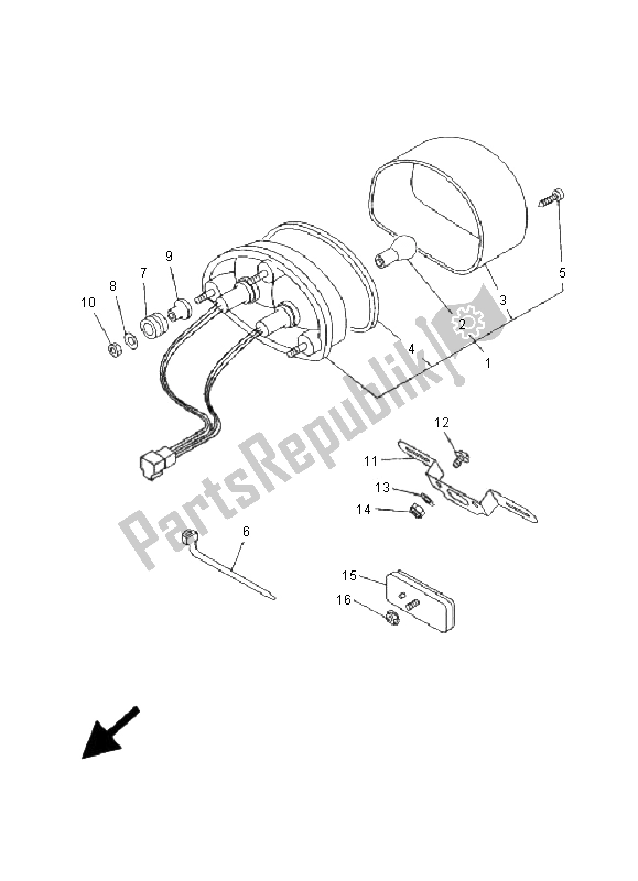 Tutte le parti per il Fanale Posteriore del Yamaha TDM 850 2001