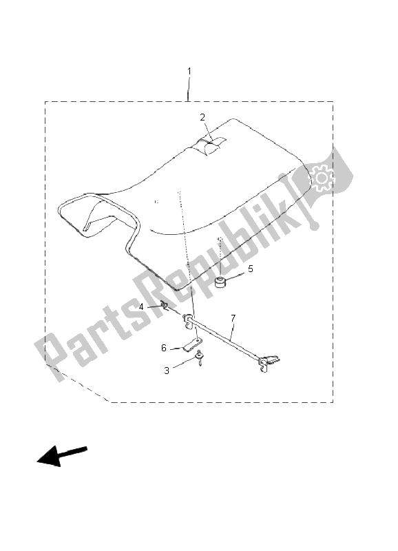 All parts for the Seat of the Yamaha YFM 250 Bear Tracker 2X4 2002