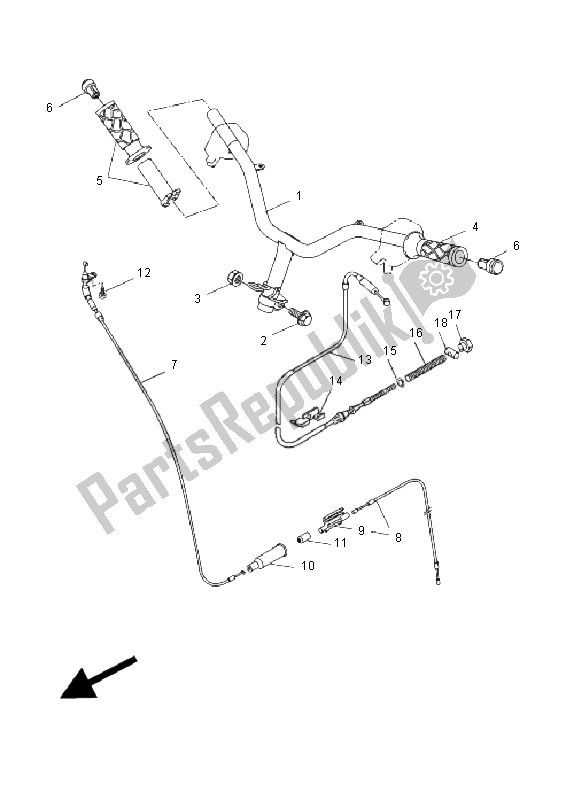 Tutte le parti per il Maniglia E Cavo Dello Sterzo del Yamaha CW 50L 2011