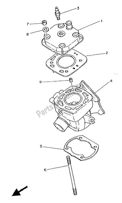 Toutes les pièces pour le Cylindre du Yamaha YZ 80 1986