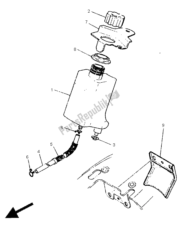 Alle onderdelen voor de Olie Tank van de Yamaha PW 50 1999