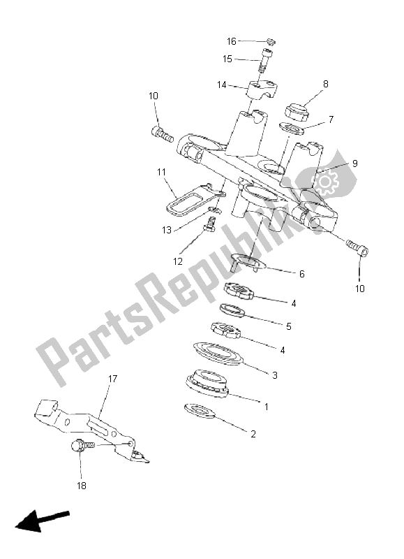 Wszystkie części do Sterowniczy Yamaha FZ6 SS Fazer 600 2006