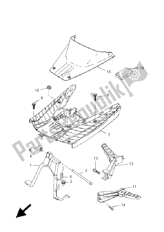 Todas las partes para Soporte Y Reposapiés de Yamaha CW 50 RS NB BWS 2006