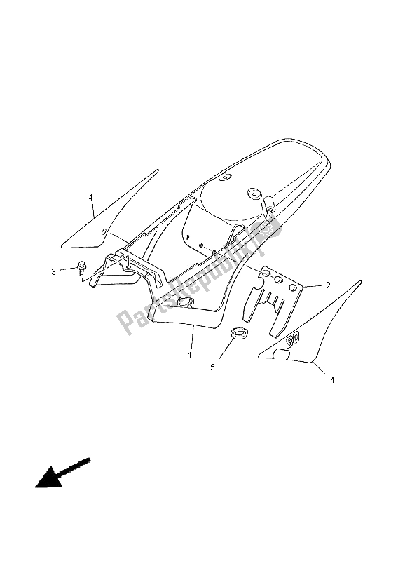 Todas las partes para Cubierta Lateral de Yamaha PW 80 2000