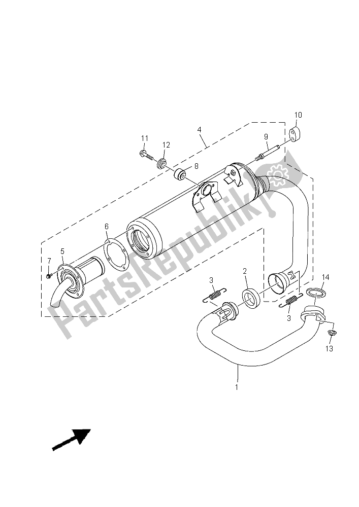 All parts for the Exhaust of the Yamaha YXC 700E Viking VI EPS 2015