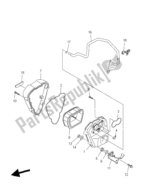 Wszystkie części do Wlot 2 Yamaha XVS 1300A Midnight Star 2009