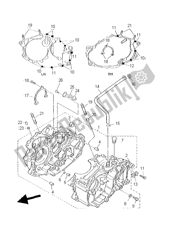 Todas las partes para Caja Del Cigüeñal de Yamaha XT 600E 2002