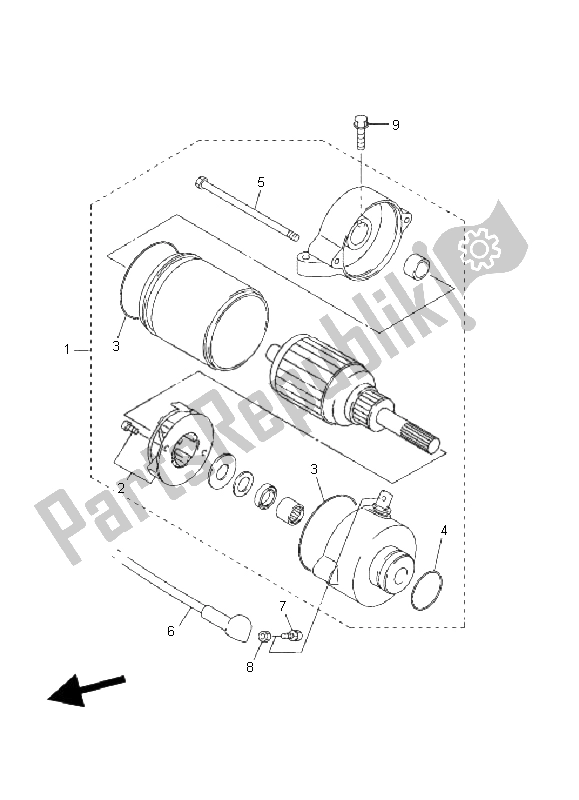 Todas las partes para Motor De Arranque de Yamaha FJR 1300A 2006