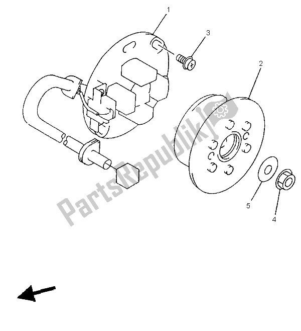 Wszystkie części do Generator Yamaha YZ 250 1996