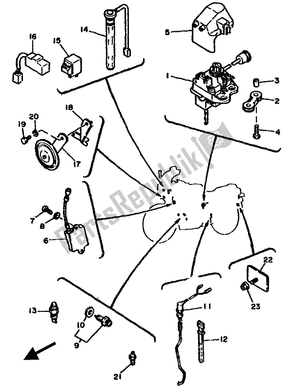 Tutte le parti per il Elettrico 2 del Yamaha RD 500 LC 1985
