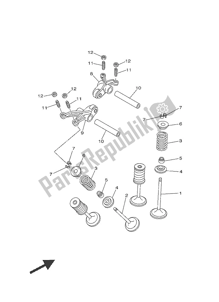 Wszystkie części do Zawór Yamaha YXC 700E 2016