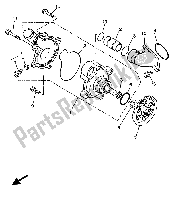 Todas las partes para Bomba De Agua de Yamaha XTZ 750 Supertenere 1994